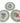 Set of 3 Italian Ceramica Co. plates, Garden Party, 11"D
