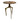 Modern round side table w/ burnished brass legs, 23" h, 16" diam.