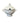 White Ceramic Lidded Soup Tureen 12x12"
