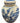 Chinese B&W Porcelain Mini Landscape Round Storage Jar, H. 4 in.