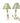 Unmatched PAIR/-Hand Painted TABLE LAMPS Cottage Style, Tole ShadeS 24"H X 10"W