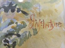 "Orchids," original watercolor,  Jeanne McIntyre, 20" h x 16" w