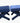 Pair of blue velvet x-base accent benches, 19H 22W 17.5D