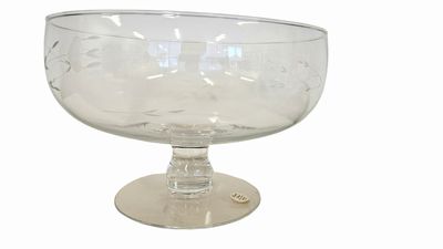 Princess House Footed Bowl Heritage Design 6.5"x9.5"