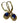 Pair 14k Yellow Gold Sapphire & Diamond Dangle Earrings, 3g