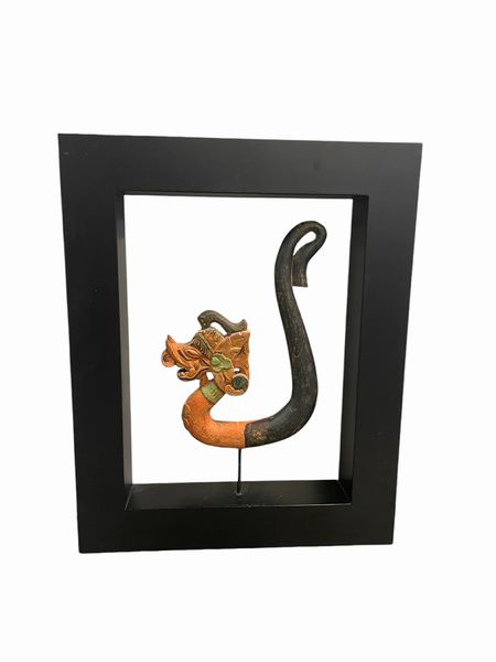 Balinese Dragon in Contemp Black Frame 20.5x16.5x2.5