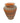 Small terra cotta vase w/ decorative bands of bead-like embellishments, 5" h