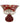 Bohemian ruby red crystal footed bowl w/gold enamel, 9H 10D