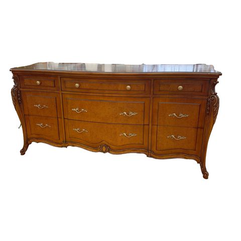 French style 9-drawer dresser/credenza, 74x21x36