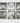 Set of 6, Wide 3 x 12"Sq. Silver Leaf Framed Wall Mirrors, as is