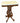 Antique Victorian marble-top, burl walnut parlor table on casters from Alexandri