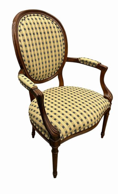 Vintage Pair Rist Louis XVI Style Armchairs