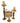 Antiqued Brass-Tone Grouping of 3  Items Tabletop Decorations