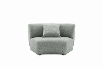 Auburn Curve Wedge Sofa, Performance Basalt