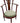 Edwardian Inlaid Mahogany Arm Chair, H. 38 in. x W. 25 in. x D. 22.5 in.