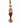 Egyptian blown glass w/ gold accents perfume bottle, 7.5" h