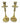 PAIR of vintage brass baluster candlesticks, 9.25" g