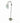 Underwriters Lab chrome dual light floor lamp w/ frosted glass shades, 11Dx50+H