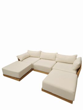 Bondi 3 Seat U Sectional, Mascarpone *AS IS* Some Stains