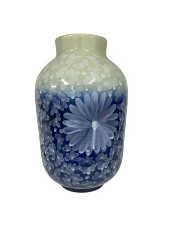 Pottery Vase Made In Thailand-Flowers 10'x7"