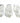 Set of 6 Kimball Shop Rolf School of Fish clear stemless wine glasses, 4.75" h