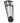 Black 3-pc fireplace tool set on stand, 29.5" h, 8.25" diam.