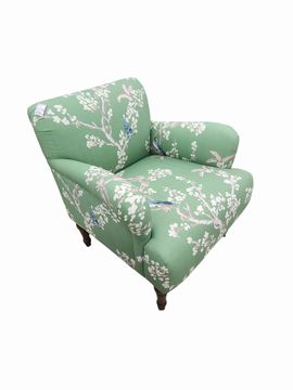 Accent Chair, Jade Cherry Blossom / Espresso