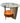 Vintage Italian Glass Top Side Table, H. 21 in. x 24 in. Diam.