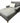Crate and Barrel Chaise Lounge (AS-IS), (Gray, 37 x 39x 46.7")