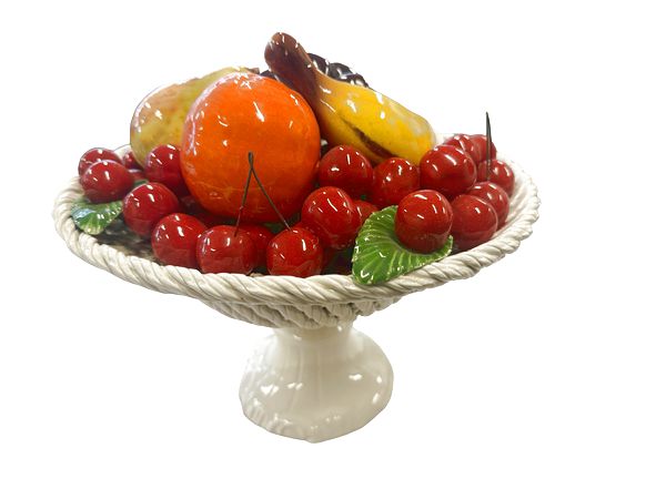 Breckenridge Earthenware Decorative Fruit Bowl, 11"d, 10"h