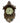 hand Made Wooden croll Hanging Clock w/Penubum 15x7"