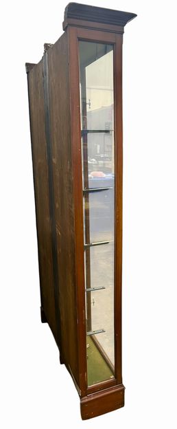 Antique Mahogany Display Cabinet, ca. 1900 (as is)