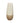 White ceramic vase w/ textured brown bottom,, 12.5" h
