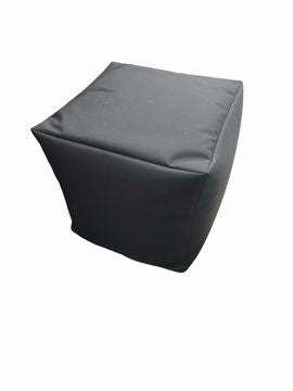 17" Cool Jet Black Indoor/ Outdoor Pouf