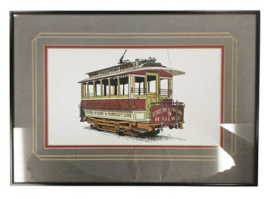 1979 Orig. Edition Print Georgetown and Tenallytown Trolley 11"h x 14"w