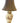 Vintage Royal Staffordshire brown lamp w/ Asian motif & brown shade, 22.5" h