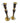 Pair Tall Brass Candleholders 18.5"H