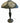 Antique Salem Bros. slag glass lamp, ca. 1920, 22" h, 16" diam. (as is)