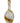 Opalescent White/Amber Swirl Glass Vase 15"h x 7"dia
