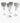 Set of 4 Lenox Stardust Wine Glasses 8.5"h x 3"dia