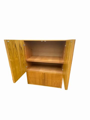 MCM Danish teakwood armoire/wardrobe, 46H. 36.25W. 19D.