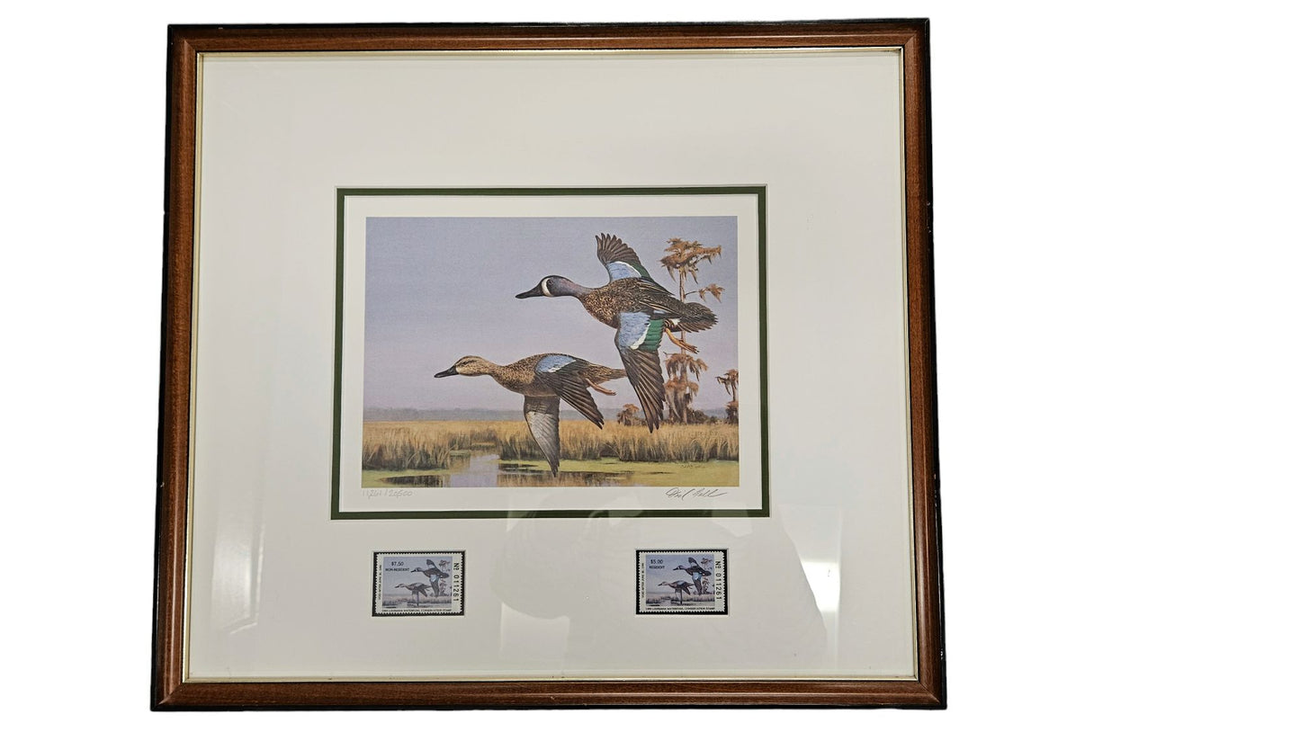 David Noll 1989 La Wildlife Fnd/Blu/Winged Teal Print, 16"H18"W