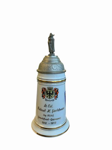 Vintage German-made "Cold War" Beer Stein 11x5"