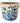 Chinese B&W Cachepot, H. 9.5 in. x 9.5 in. Diam.