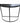 Metal minimalist demilune console table, 29.75H 39.25W 16.5D