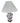 White porcelain ginger jar lamp w/ gray pleated shade, 24" h