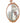 Antique 20th C. Carved  Oval Wood Mirror 42"H  x 25"W AS IS