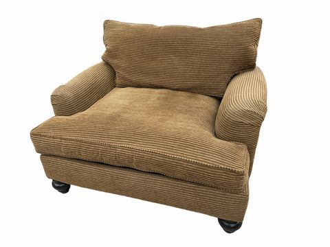 Macy's brown woven striped large club chair, 42x31x39