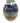 Handthrown Blues&Greens Ceramic Pot 8.5" x  6"w