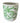 Chinese Green & White, Mini Cachepot, 5.25" x 4.25"